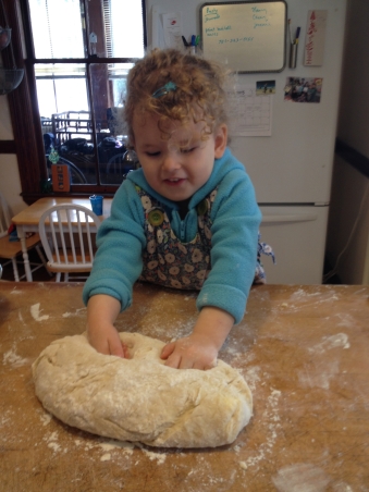 Kneading the dough